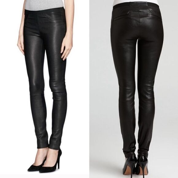 Helmut Lang Elst Black Waxy Coated Legging - Picture 1 of 10